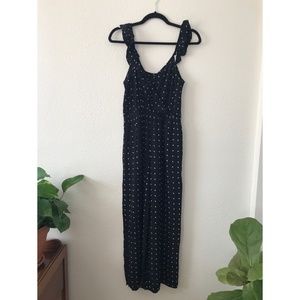 Madewell Black and White Polka Dot Jumpsuit